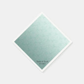 Serviette En Papier Mint Vert Damas personnalisé mariage serviettes (Coin)