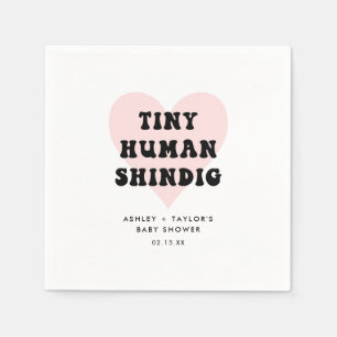 Serviette En Papier Minuscule Baby shower moderne Humain Shindig
