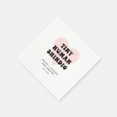 Serviette En Papier Minuscule Baby shower moderne Humain Shindig (Coin)