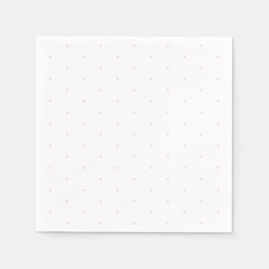 Serviette En Papier Minuscule pois rose clair et blanc mignon (Devant)