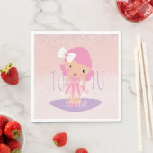 Serviette En Papier Minuscule Tutu fille's Birthday Cartoon Parties sc (En situation)