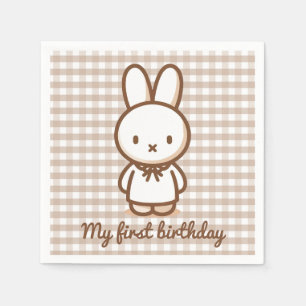 Serviette En Papier Minuscules serviettes en vichy latte