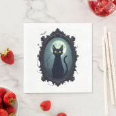 Serviette En Papier Miroir de chat hanté (En situation)