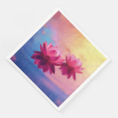 Serviette En Papier Miroir de fleurs (Coin)