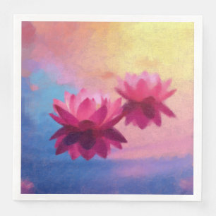 Serviette En Papier Miroir de fleurs