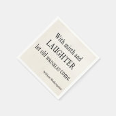 Serviette En Papier Mirth and Laughter Old Wrinkles Shakespeare Citati (Coin)