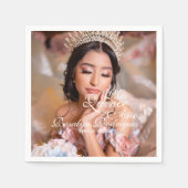 Serviette En Papier Mis Quince Anos Quinceanera photo 15e anniversaire (Devant)