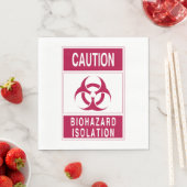 Serviette En Papier Mise en garde Biodanger (En situation)