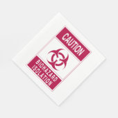 Serviette En Papier Mise en garde Biodanger (Coin)