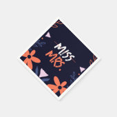 Serviette En Papier Miss To Mrs. Enterrement de Vie de Jeune Fille (Coin)