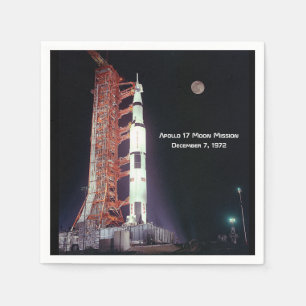 Serviette En Papier Mission Apollo 17 Moon