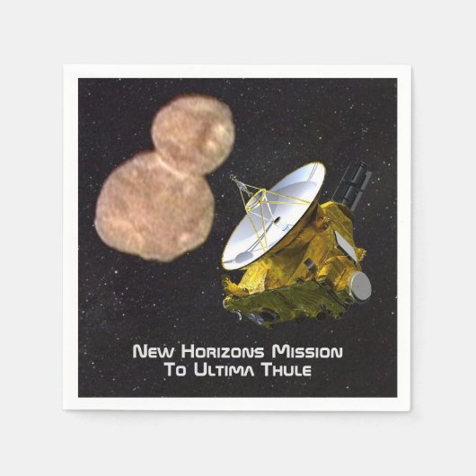 Serviette En Papier Mission Nouveaux Horizons À Ultima Thule (Devant)