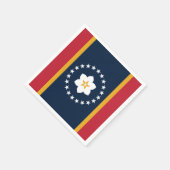 Serviette En Papier Mississippi : Le drapeau de l'État américain de Ma (Coin)