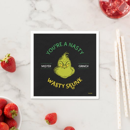 Serviette En Papier Mister Grinch | Vous êtes un sale con (En situation)