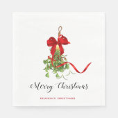 Serviette En Papier Mistletoe de Noël (Devant)