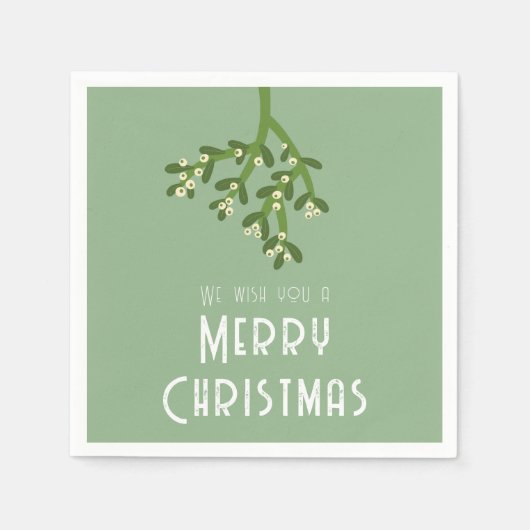 Serviette En Papier Mistletoe de Noël (Devant)