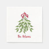 Serviette En Papier Mistletoe Holiday Napkin (Devant)