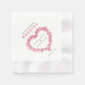 Serviette En Papier Mistletoe ligne art rouge blanc mariage personnali (Devant)