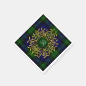 Serviette En Papier Mistletoe Or Monogramme Plaid Blackwatch (Coin)