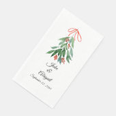 Serviette En Papier Mistletoe personnalisé sur mesure Papier Noël Gue (Coin)