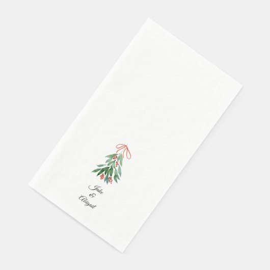 Serviette En Papier Mistletoe personnalisée Noël II (Coin)