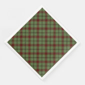 Serviette En Papier Mistletoe & Plaid Holly (Coin)