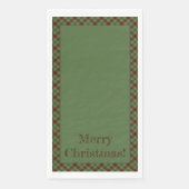 Serviette En Papier Mistletoe & Plaid Holly (Devant)