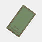 Serviette En Papier Mistletoe & Plaid Holly (Coin)