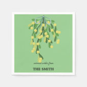 Serviette En Papier Mistletoe vert pastel (Devant)