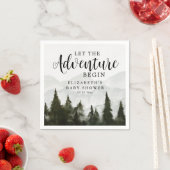 Serviette En Papier Misttain Mountains Pine Forest Baby shower d'avent (En situation)