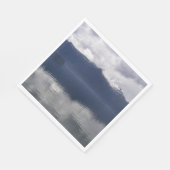 Serviette En Papier Misty Alaskan Sea dans les tons bleu (Coin)