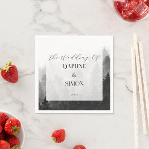 Serviette En Papier Misty Mountain Mariage