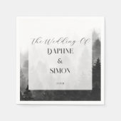 Serviette En Papier Misty Mountain Mariage (Devant)