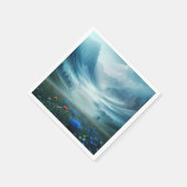 Serviette En Papier Misty Mountain Valley Avec Fleurs sauvages (Coin)