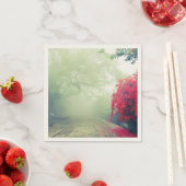 Serviette En Papier Misty Railroad Trails Pittoresque Photo Mariage (En situation)