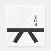 Serviette En Papier Miyagi Do Karate Black Belt Karate (Devant)