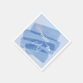 Serviette En Papier Mlle à Mme Dusky Blue Paint Swash (Coin)