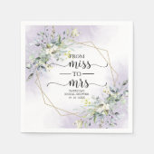 Serviette En Papier Mlle à Mme Greenery Fête des mariées géométrique (Devant)