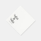 Serviette En Papier Mlle à Mme Modern Fête des mariées Bachelorette (Coin)