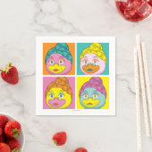 Serviette En Papier Mme Birdy Pop Art (En situation)