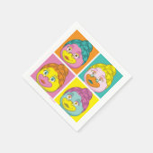 Serviette En Papier Mme Birdy Pop Art (Coin)