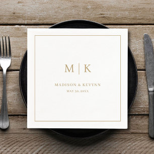 Serviette En Papier Mminimaliste et Chic Serviettes de mariage