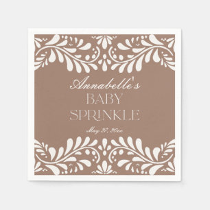 Serviette En Papier Mocha Brown Talavera Carrelage Fiesta Baby Sprinkl