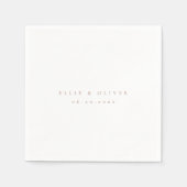 Serviette En Papier Mocha Mousse Boho Mariage Cocktail moderne (Devant)