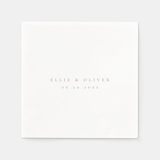 Serviette En Papier Mocha Mousse Boho Mariage Cocktail moderne (Devant)