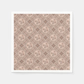 Serviette En Papier Mocha Rococo Revival Mandala Geo Tile Decoupage (Devant)