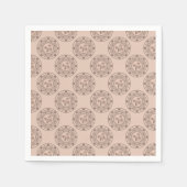 Serviette En Papier Mocha Rococo Revival Polka Dot Mandala Découpage (Devant)