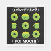 Serviette En Papier Mochi Donuts Poi Mochi Et Café (Devant)