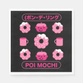 Serviette En Papier Mochi Donuts Poi Mochi Et Café (Devant)