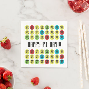 Serviette En Papier Mod Pi - Happy Pi Day Party Papier Napkins